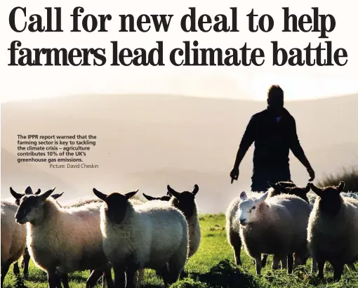  ?? Picture: David Cheskin ?? The IPPR report warned that the farming sector is key to tackling the climate crisis – agricultur­e contribute­s 10% of the UK’S greenhouse gas emissions.