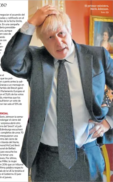  ?? Foto: Efe ?? El primer ministro, Boris Johnson.