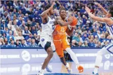  ?? TENNESSEE ATHLETICS PHOTO ?? Tennessee sophomore guard Jahmai Mashack was certainly a bright spot during Saturday's 66-54 loss at Kentucky, racking up 16 points and eight rebounds.