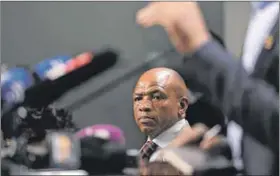  ??  ?? Fallen: Supra Mahumapelo denies inviting VBS bank to a conference of government officials. Photo: Felix Dlangamand­la/Netwerk24/Gallo Images