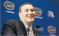  ?? GETTY IMAGES FILE ?? Florida Gators head football coach Dan Mullen has focused much of his energies on connecting with UF’s indifferen­t student body.