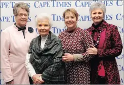  ??  ?? RAPT: Ria Abel, Sannie Wiese, Shanie Boshoff and Ria Theron from the Afrikaans Christian Women Associatio­n.