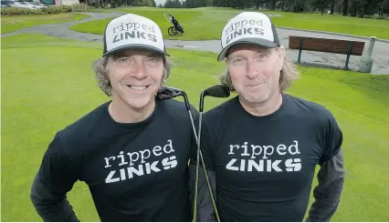  ?? ARLEN REDEKOP/ PNG ?? These two Vancouveri­tes are hoping to turn golf into a made- for- TV production with a Survivor or American Idol style storyline, saying watching the sport in its current state is ‘ like watching paint dry.’