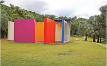  ??  ?? An installati­on by Brazilian artist Helio Oiticica is displayed at the Inhotim Institute in Brumadinho, Brazil.