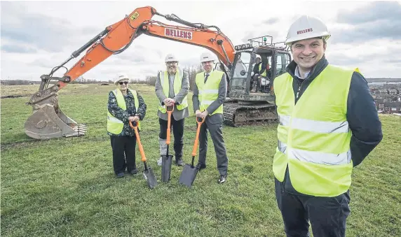  ?? ?? From left, Cllr Juliana Heron, Cllr Graeme Miller, Cllr Kevin Johnston and Gavin Cordwell-Smith pictured on site.