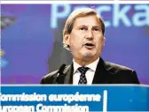  ??  ?? Johannes Hahn (ÖVP): Zum dritten Mal hintereina­nder Österreich­s Kommissar in Brüssel