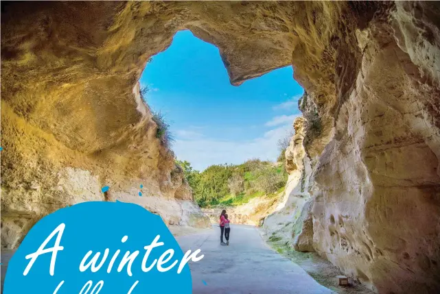  ?? (Photos: Manu Greenspan) ?? ENVELOPED IN a cave in Beit Guvrin.