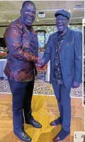  ?? ?? Left, Gauteng premier Panyaza Lesufi with Sonwabile Ndamase.