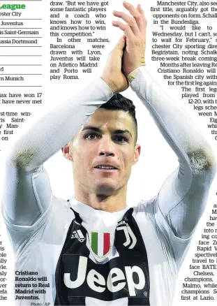  ?? Photo / AP ?? Cristiano Ronaldo will return to Real Madrid with Juventus.