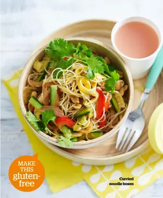  ??  ?? MAKE THIS glutenfree Curried noodle boxes