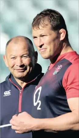  ??  ?? England coach Eddie Jones and team captain Dylan Hartley in a training session on the eve of their third Test against Australia in Sydney. Picture: Reuters