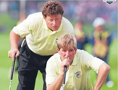  ??  ?? Peter Baker struck up a winning partnershi­p with Ian Woosnam at The Belfry in 1993.