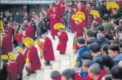  ?? AFP FILE ?? Buddhist monks in Tibetan Autonomous Prefecture.