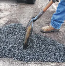  ??  ?? The cost of repairing the county’s damaged roads is expected to run into millions of pounds