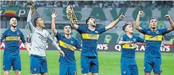  ?? (AP) ?? Fiesta xeneize en San Pablo. Boca se puso firme, empató 2-2 y dejó afuera a Palmeiras.