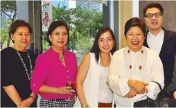  ??  ?? Suyen Corporatio­n’s Nenita Lim, Bing Jose, Ayala Land’s AC Legarda and Rowena Tomeldan, and architect Miguel Pastor