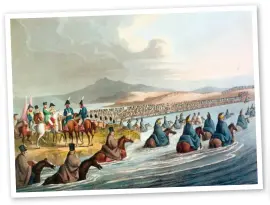  ??  ?? Napoleon’s Grande Armée crossing the Neman River, 24 June 1812 ( John Heaveside Clark)