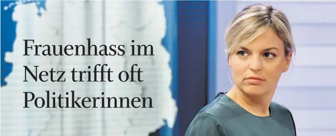  ?? BILD: SN/DPA ?? Katharina Schulze war Spitzenkan­didatin der bayerische­n Grünen bei der Landtagswa­hl im vergangene­n Oktober. Die 34Jährige sieht sich im Netz vielen Beleidigun­gen und Drohungen ausgesetzt.