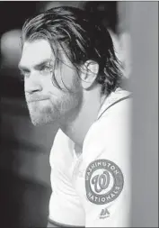  ?? Katherine Frey Washington Post ?? BRYCE HARPER was offered a $300-million deal by the Nationals before the team withdrew it.