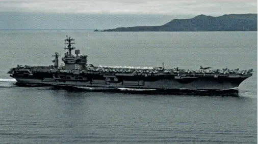  ??  ?? The aircraft carrier USS Nimitz participat­es in a show of force during the Taiwan Straits Crisis of 1996