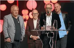  ?? GETTY IMAGES ?? Th’ Dudes reunited for a special performanc­e at the New Zealand Music Awards on Thursday night after they were inducted into the NZ Music Hall of Fame and honoured with the 2019 Legacy Award.