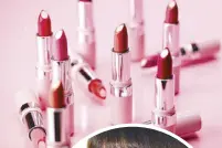 ?? ?? Avon face Mimiyuuuh applies the new Hydramatic Shine Lipstick with a Hydrating Hyaluronic Core.