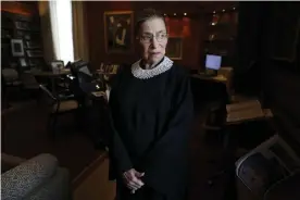  ??  ?? Ruth Bader Ginsburg seen in her chambers at the supreme court in Washington in 2013. Photograph: Charles Dharapak/AP