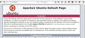  ??  ?? Als de Apache-webserver draait, is dit het standaards­cherm dat je dan in een browser te zien krijgt.