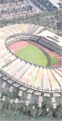  ??  ?? > How the Alexander Stadium would look at the Games