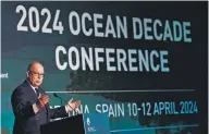  ?? Alejandro García | EFE ?? En su ponencia, Alberto de Mónaco sostuvo que la ciencia es el mejor lenguaje común para proteger los océanos.