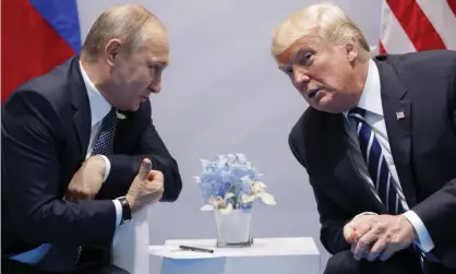  ?? Council. Photograph: Evan Vucci/AP ?? ‘You could see that [Putin] got frustrated many times with President Trump,’ said Fiona Hill, formerly a Russia expert on the US national security