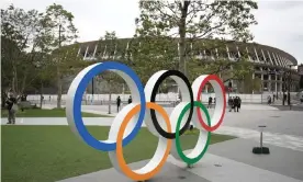  ??  ?? The Olympic rings outside the Olympic Stadium in Tokyo. Photograph: Adam Davy/PA