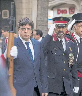  ?? EFE ?? Serio. El presidente del Gobierno catalán, Carles Puigdemont, ayer.