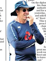  ??  ?? Taking charge: England coach Trevor Bayliss has backed his captain to exert authority