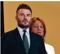  ?? ?? Match tie: David Beckham watches from stands