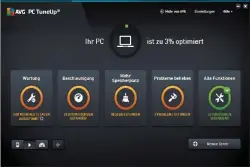  ??  ?? Wenn die Startseite von AVG PC Tune Up nach der Installati­on so wie auf der Abbildung aussieht, sollten Sie Ihren Rechner schleunigs­t optimieren.