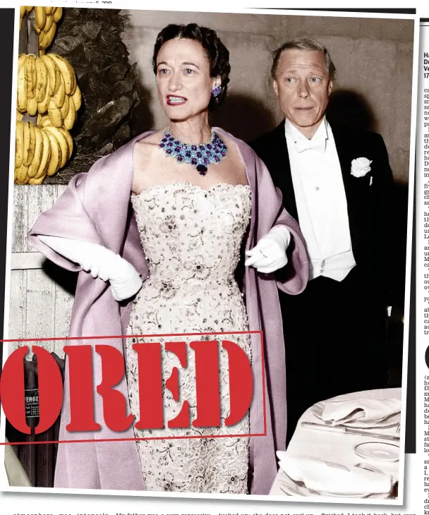  ??  ?? Having a ball: The Duke and Duchess of Windsor in Versailles in June, 1953, 17 years after his abdication