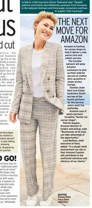  ??  ?? SUITED Emma Willis has a Next collection