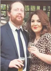  ??  ?? Big day: Clare O’hara and Damian Mcgill who will marry at Belfast City Hall tomorrow