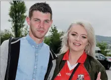  ??  ?? Niamh Roche from Charlevill­e and Thomas Kearney from Mallow were in optimistic form ahead of the big match.