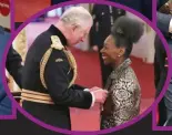  ??  ?? ROYAL VIRUS: Charles pictured this month with Ronnie Wood, Ant and Dec, family members, TV host Floella Benjamin, Pierce Brosnan and Harry Kane