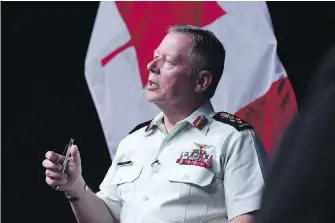  ?? JUSTIN TANG, THE CANADIAN PRESS ?? Gen. Jonathan Vance said the military is specifical­ly trying to attract more women, visible minorities, members of the LGBTQ community and other segments of society.