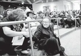  ?? Lezlie Sterling Sacramento Bee ?? BISHOP JAIME SOTO of the Sacramento Catholic Diocese waits to speak at a Sacramento County supervisor­s workshop on health clinic access for immigrants.