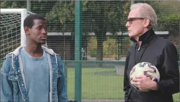  ?? ?? Micheal Ward and Bill Nighy in “The Beautiful Game”