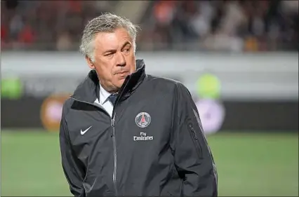  ??  ?? Arrivé en décembre 2011 à Paris, Carlo Ancelotti est resté un an et demi sur le banc du club de la capitale.