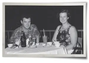  ??  ?? Mike Carlton with his mother, Enid, in Singapore in 1968