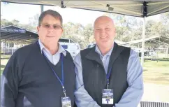  ??  ?? Steve Holloway and Greg Dickinson from Deniliquin's Rural Ford.