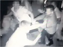  ??  ?? fIGHT cLUb Group of revellers brawl in one of the area’s nightspots