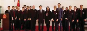  ??  ?? Students from St Margaret College Senior Secondary School, accompanie­d by senior Science teacher Martin Azzopardi sdc and History teacher Joanne Dalli were invited at the China Embassy by H. E. the Chinese Ambassador Mr Jiang Jiang and staff