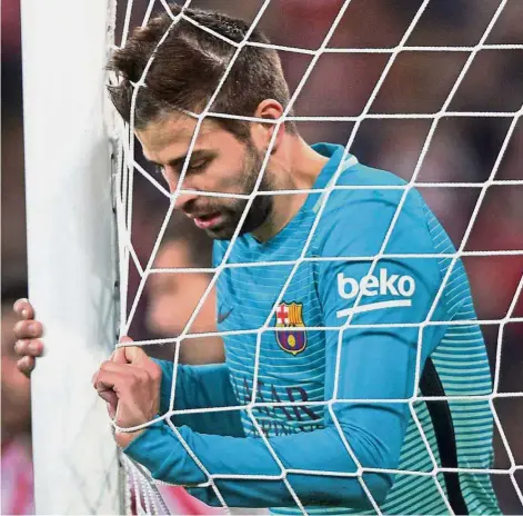  ?? — Reuters ?? Speaking his mind: Barcelona’s Gerard Pique supports a disputed referendum on Catalan independen­ce.